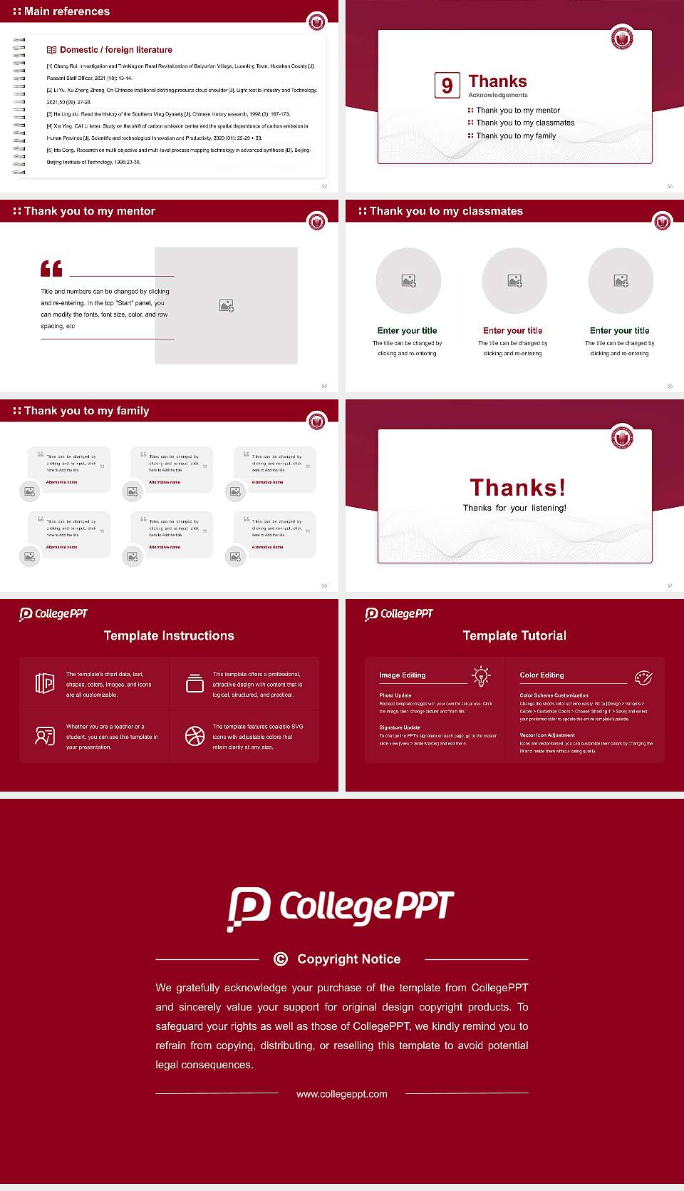 Kyungil University Graduation Thesis Defense PPT Template16:9 ratio PPT effect preview image7