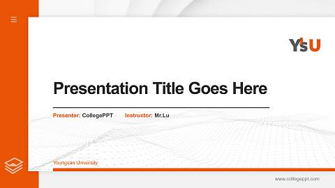 Youngsan University Thesis Proposal/Graduation Defense PPT Template