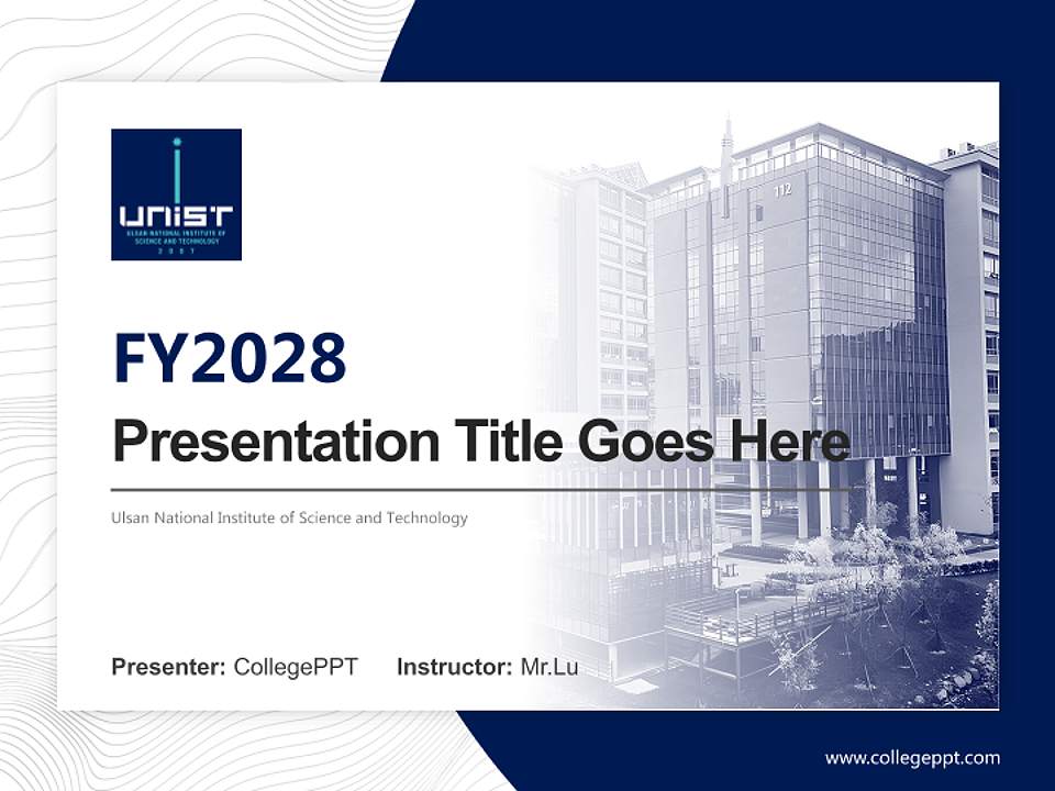 Ulsan National Institute of Science and Technology Academic Presentation/Research Findings Report PPT Template4:3 ratio PPT effect preview image5