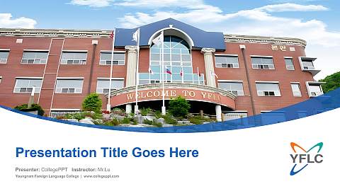 Youngnam Foreign Language College Course/Courseware Creation PPT Template