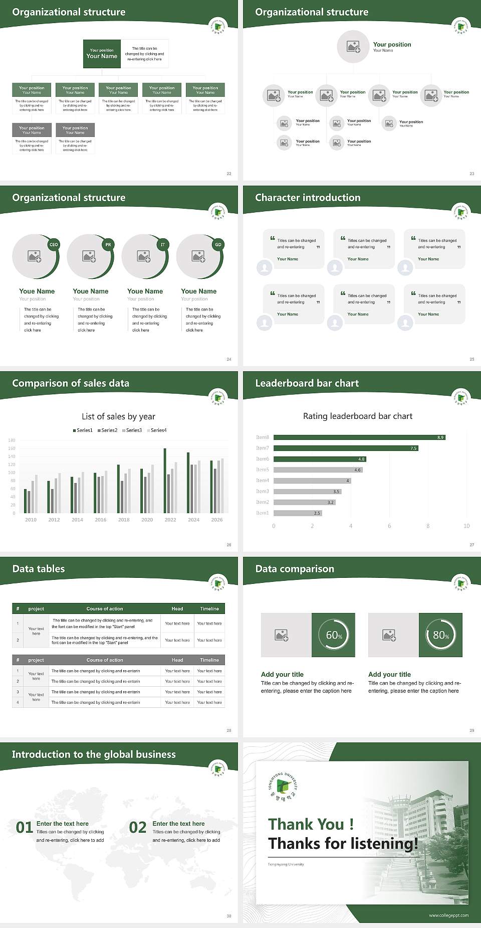 Tongmyong University Academic Presentation/Research Findings Report PPT Template4:3 ratio PPT effect preview image4