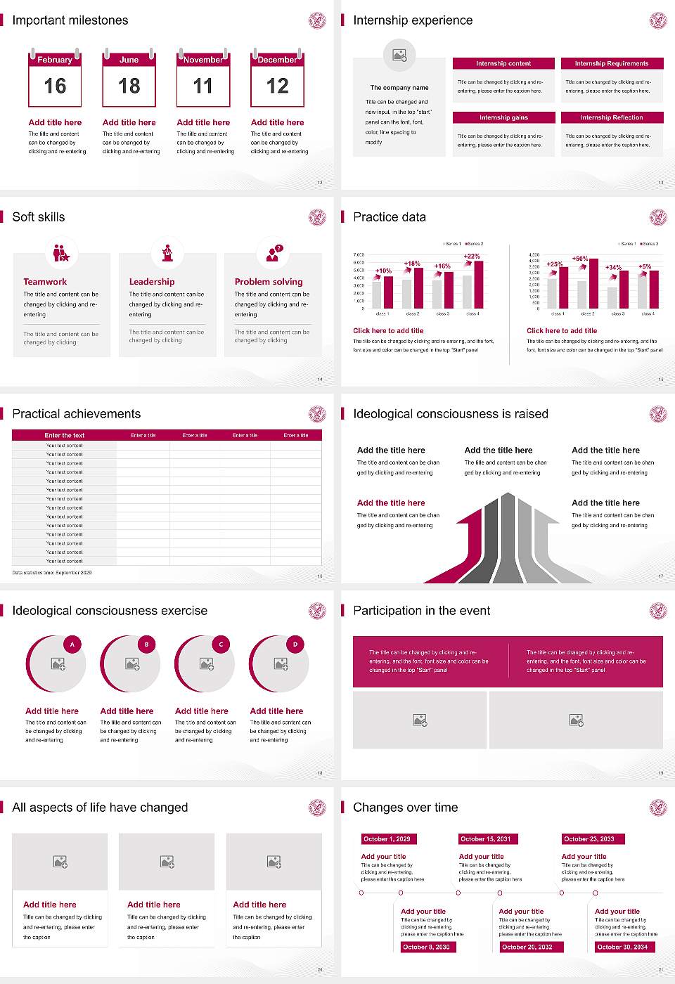 Seoul Jangsin University National Scholarship Defense PPT Template16:9 ratio PPT effect preview image3