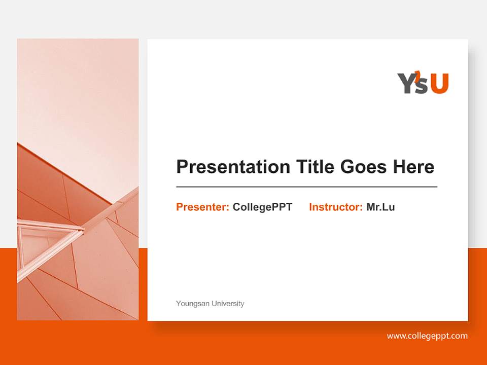 Youngsan University General Purpose PPT Template4:3 ratio PPT effect preview image6