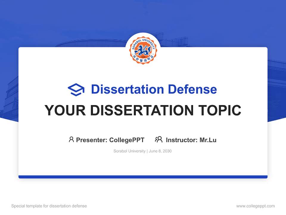 Sorabol University Graduation Thesis Defense PPT Template4:3 ratio PPT effect preview image7