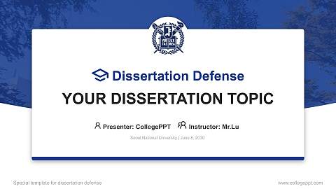 Seoul National University Graduation Thesis Defense PPT Template
