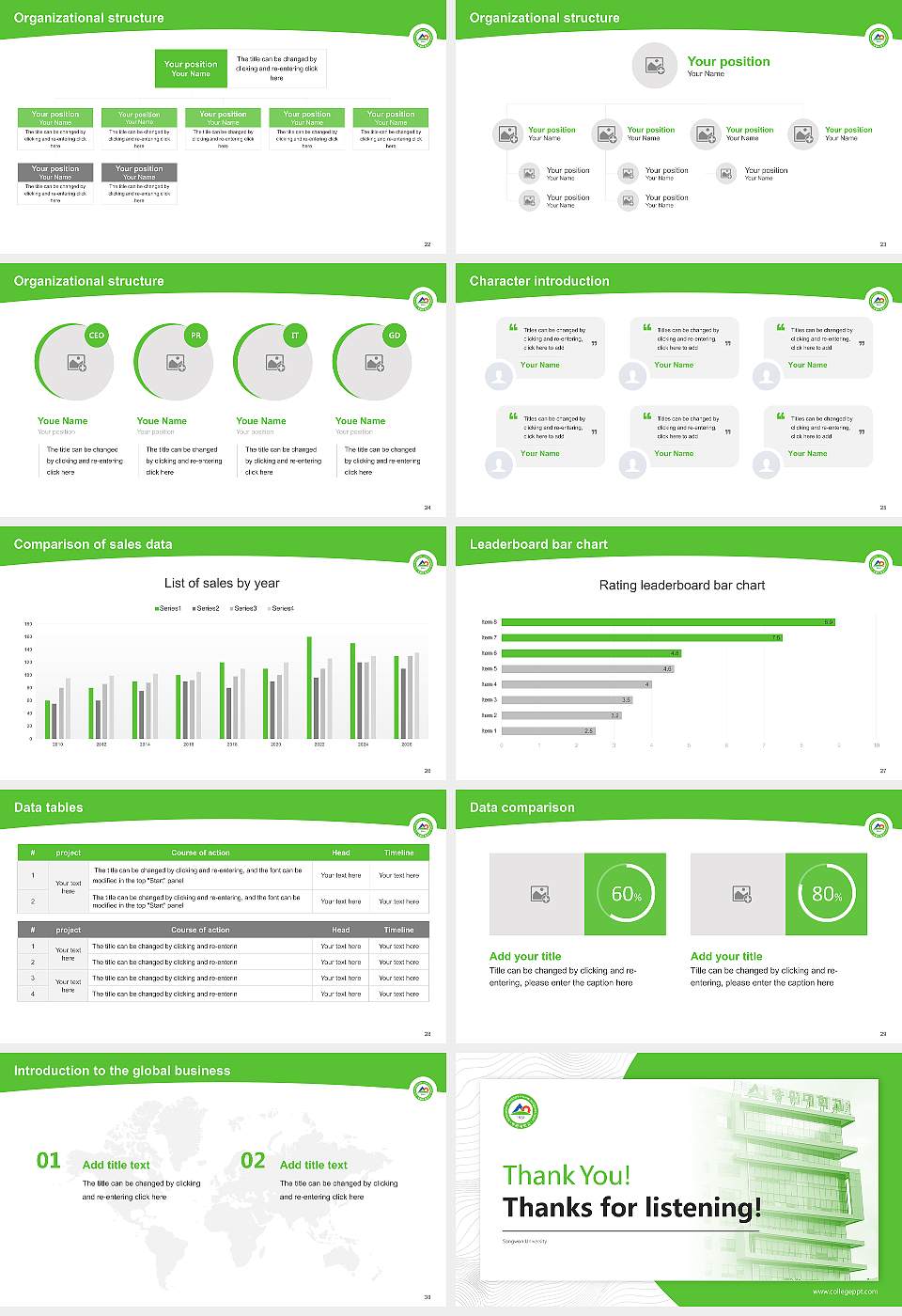 Songwon University Academic Presentation/Research Findings Report PPT Template16:9 ratio PPT effect preview image4