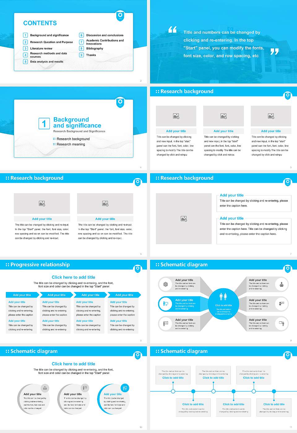 Yeojoo Institute of Technology Graduation Thesis Defense PPT Template16:9 ratio PPT effect preview image2