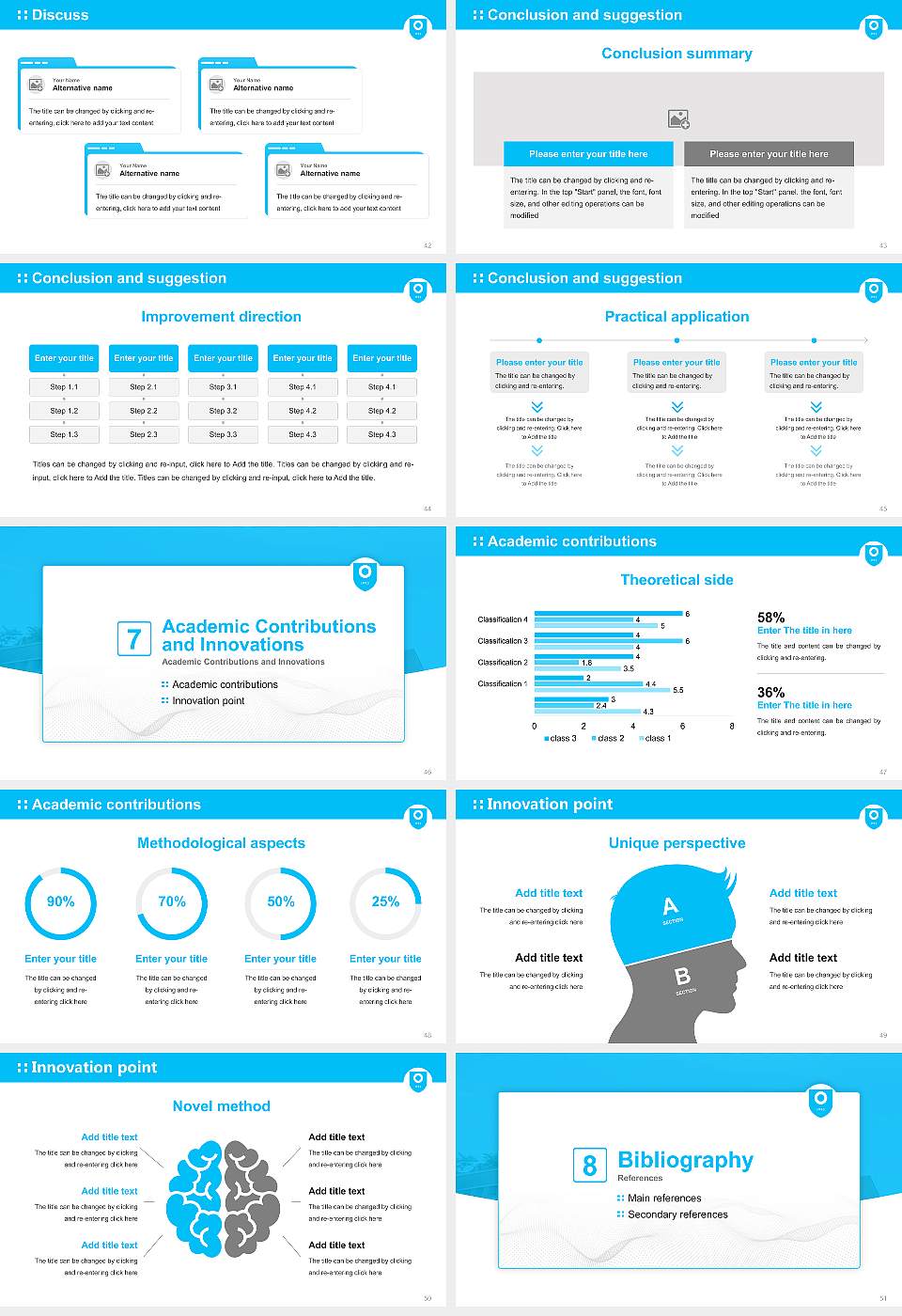 Yeojoo Institute of Technology Graduation Thesis Defense PPT Template16:9 ratio PPT effect preview image6