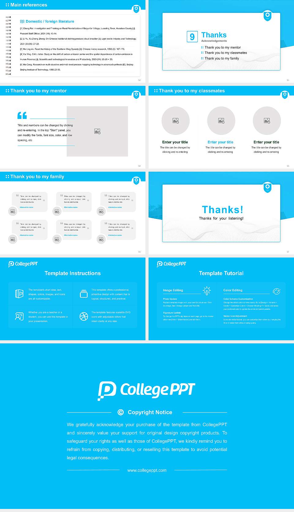 Yeojoo Institute of Technology Graduation Thesis Defense PPT Template16:9 ratio PPT effect preview image7