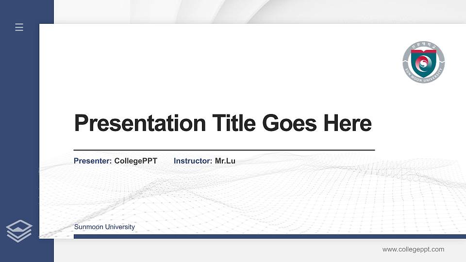 Sunmoon University Thesis Proposal/Graduation Defense PPT Template16:9 ratio PPT effect preview image