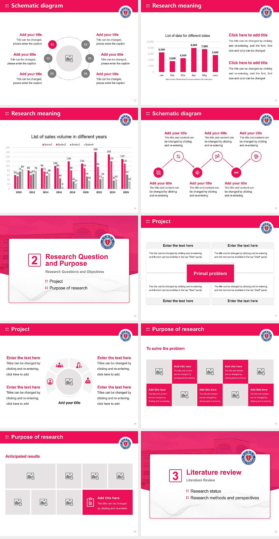 Luther University Graduation Thesis Defense PPT Template4:3 ratio PPT effect preview image3