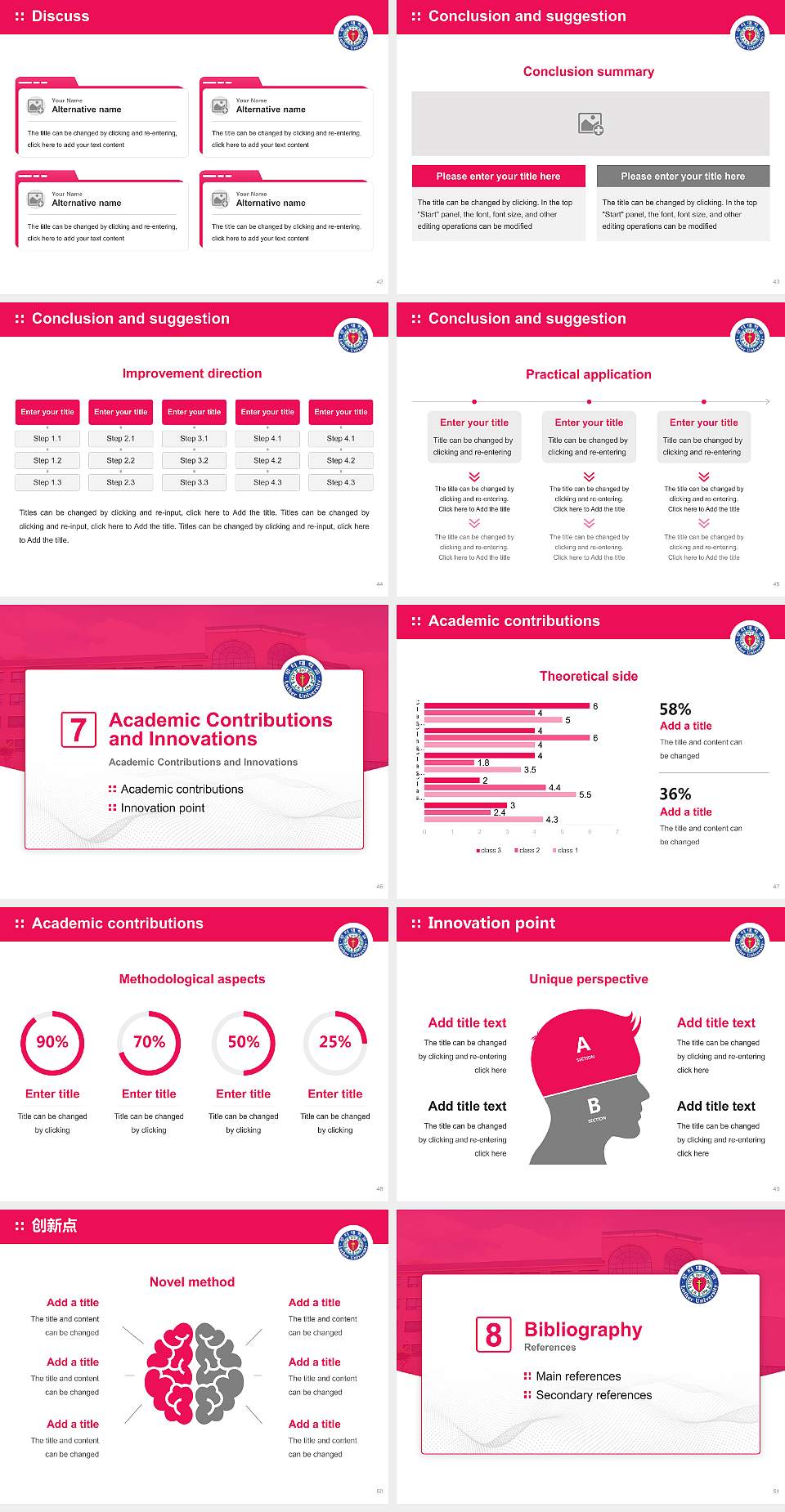 Luther University Graduation Thesis Defense PPT Template4:3 ratio PPT effect preview image6