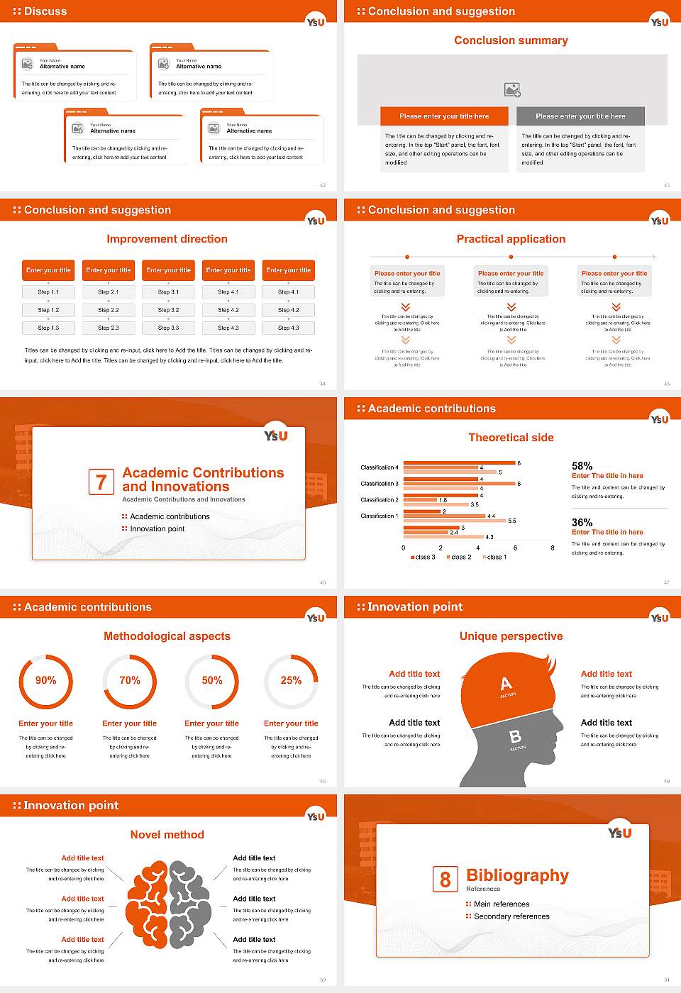Youngsan University Graduation Thesis Defense PPT Template16:9 ratio PPT effect preview image6