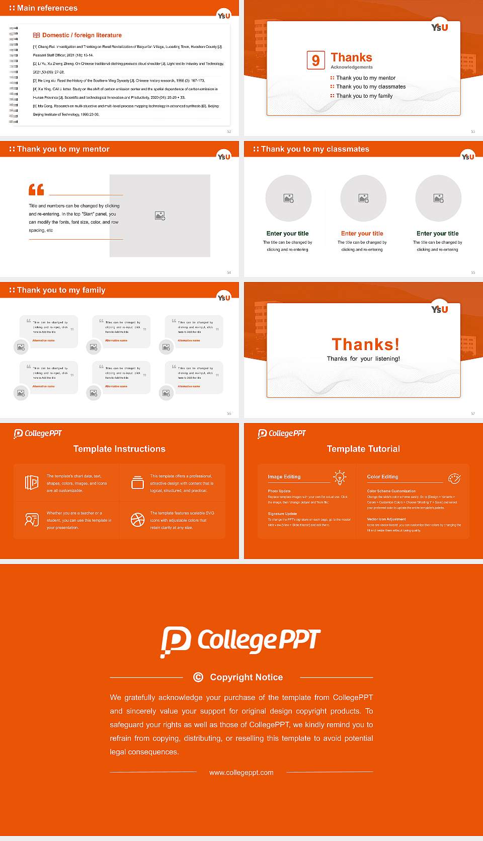 Youngsan University Graduation Thesis Defense PPT Template16:9 ratio PPT effect preview image7