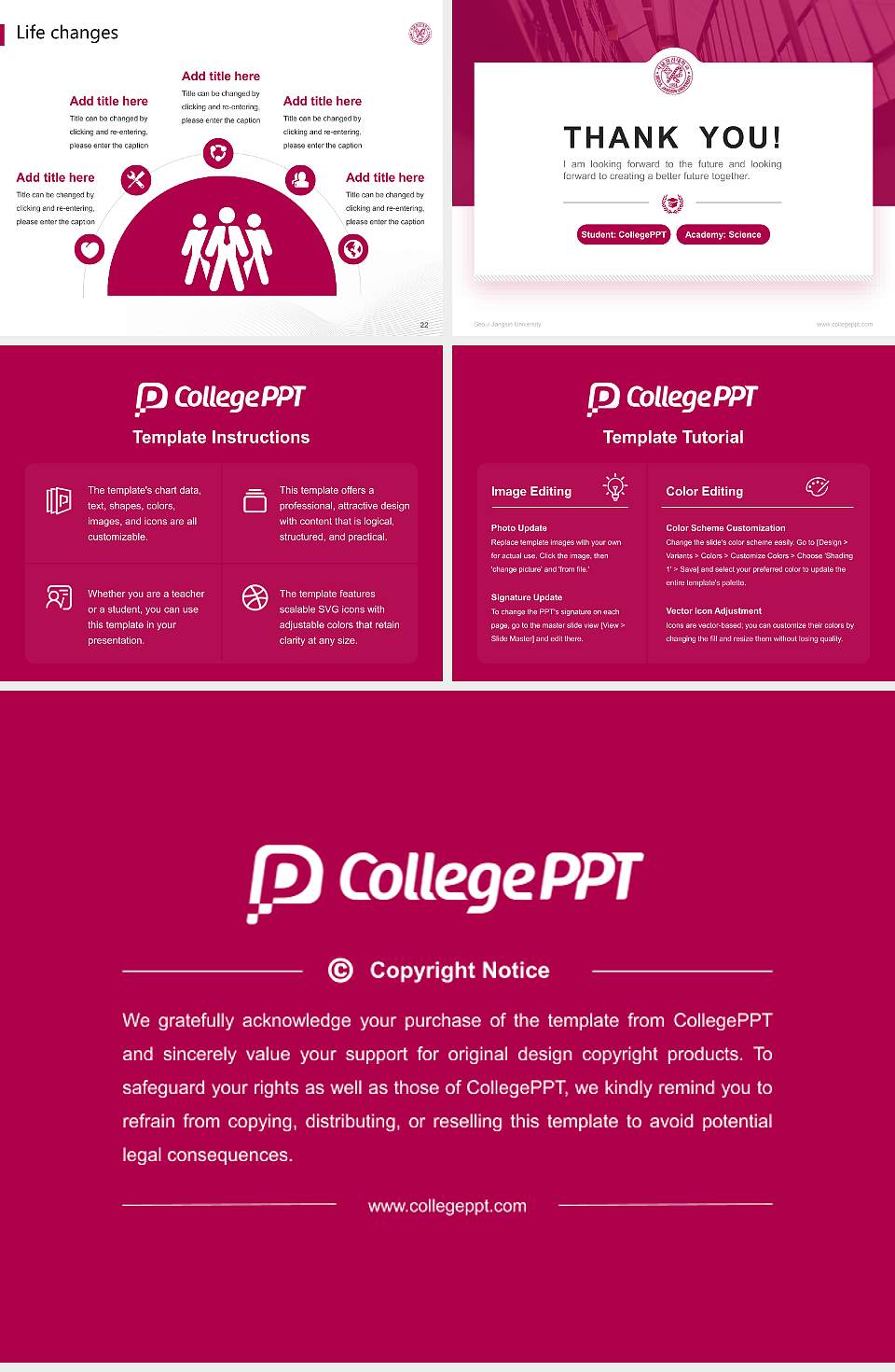 Seoul Jangsin University National Scholarship Defense PPT Template4:3 ratio PPT effect preview image4