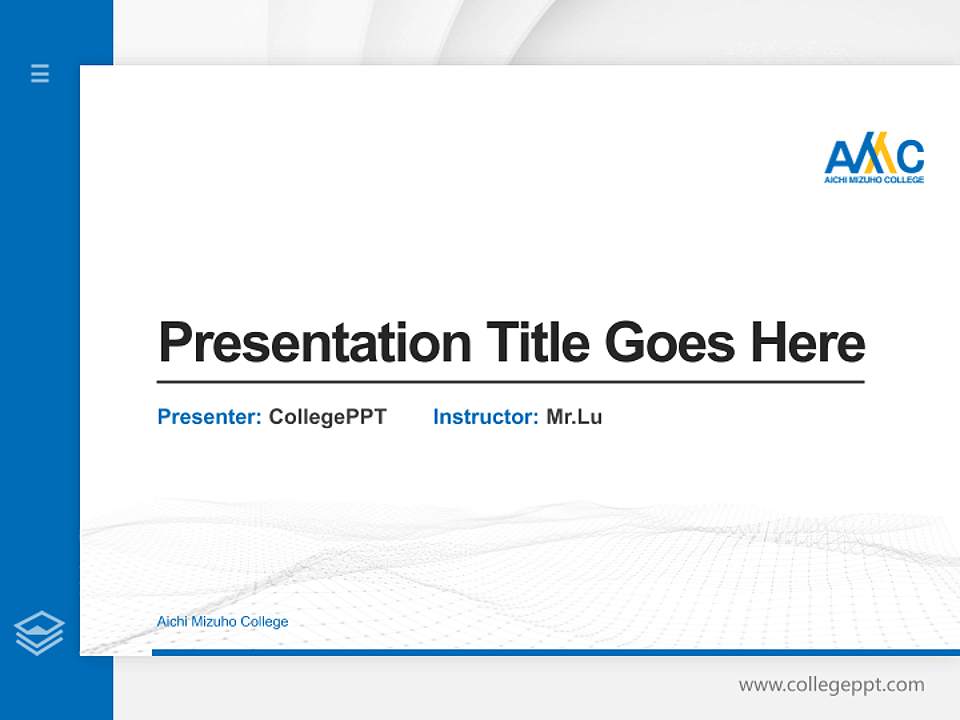 Aichi Mizuho College Thesis Proposal/Graduation Defense PPT Template4:3 ratio PPT effect preview image5