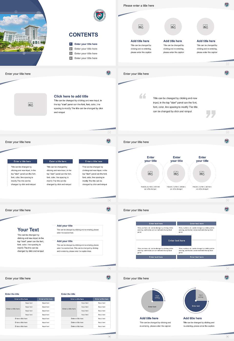Sunmoon University Course/Courseware Creation PPT Template16:9 ratio PPT effect preview image2