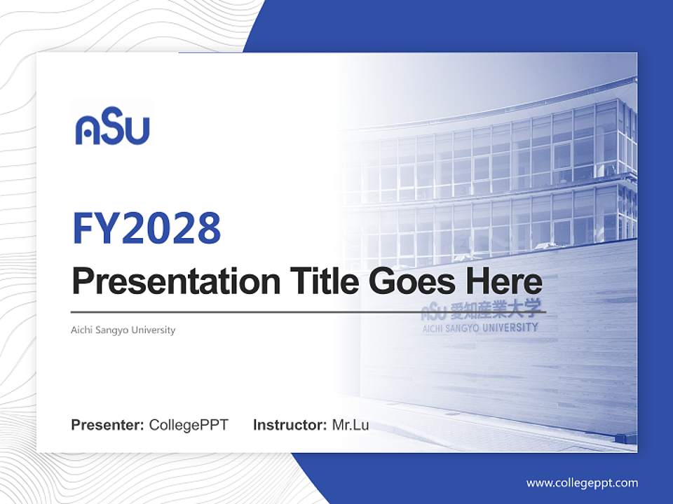 Aichi Sangyo University Academic Presentation/Research Findings Report PPT Template4:3 ratio PPT effect preview image5