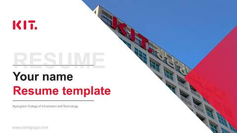 Kyungnam College of Information and Technology Resume PPT Template