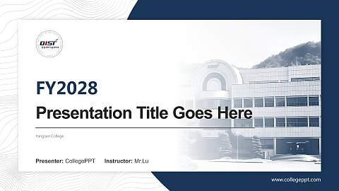 Yangsan College Academic Presentation/Research Findings Report PPT Template