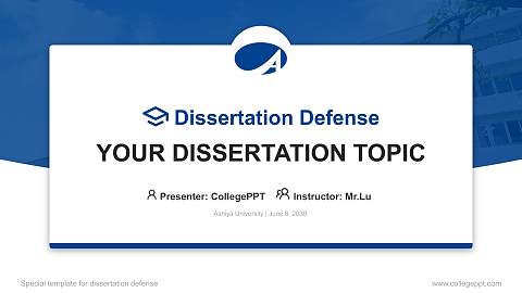 Ashiya University Graduation Thesis Defense PPT Template