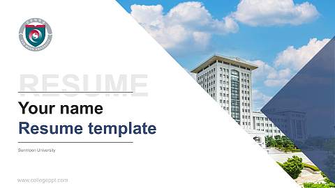 Sunmoon University Resume PPT Template