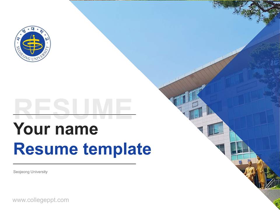 Seojeong University Resume PPT Template4:3 ratio PPT effect preview image5