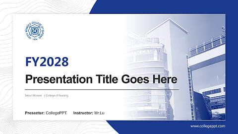 Seoul Women’s College of Nursing Academic Presentation/Research Findings Report PPT Template