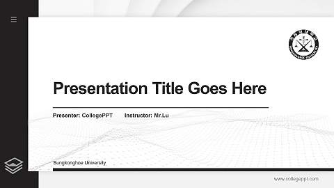 Sungkonghoe University Thesis Proposal/Graduation Defense PPT Template