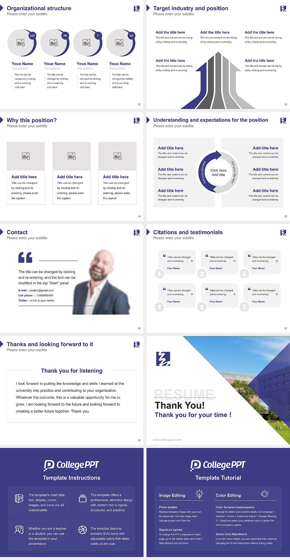 Fukuyama City University Resume PPT Template4:3 ratio PPT effect preview image4