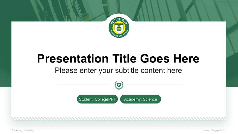 Shinsung University National Scholarship Defense PPT Template16:9 ratio PPT effect preview image
