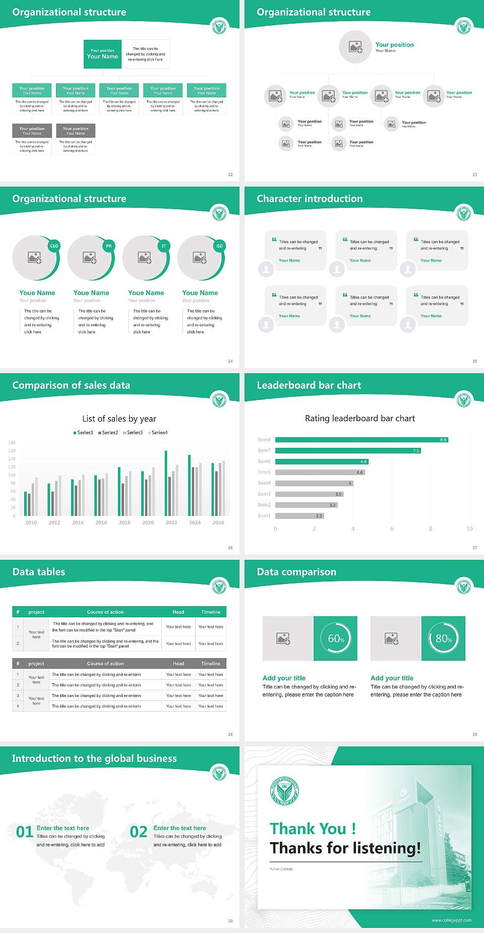Yuhan College Academic Presentation/Research Findings Report PPT Template4:3 ratio PPT effect preview image4