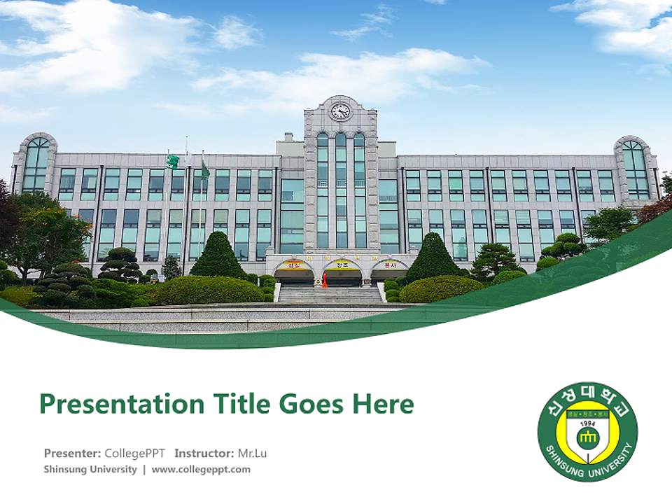 Shinsung University Course/Courseware Creation PPT Template4:3 ratio PPT effect preview image5
