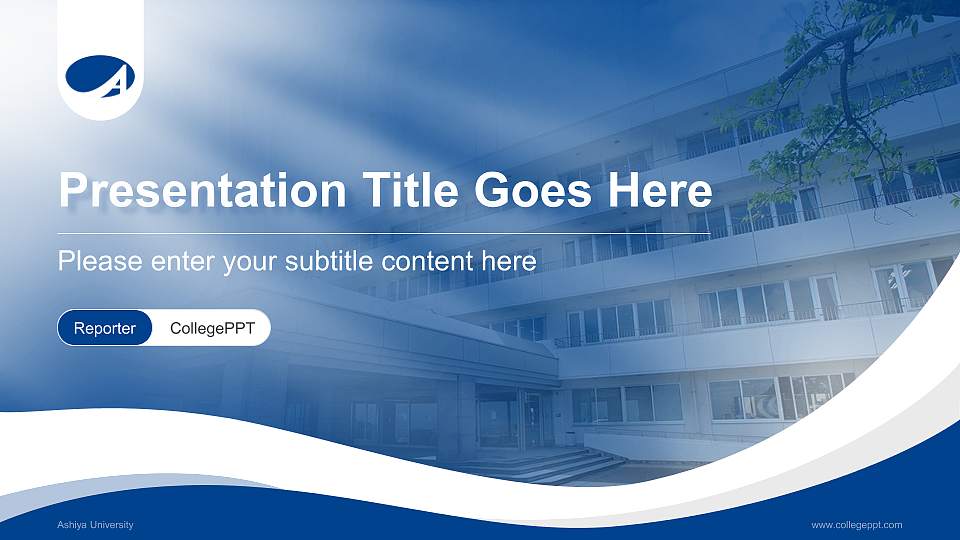 Ashiya University Lecture Sharing and Networking Event PPT Template16:9 ratio PPT effect preview image