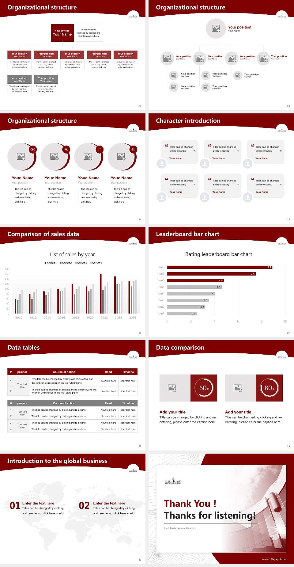 Torch Trinity Graduate University Academic Presentation/Research Findings Report PPT Template4:3 ratio PPT effect preview image4