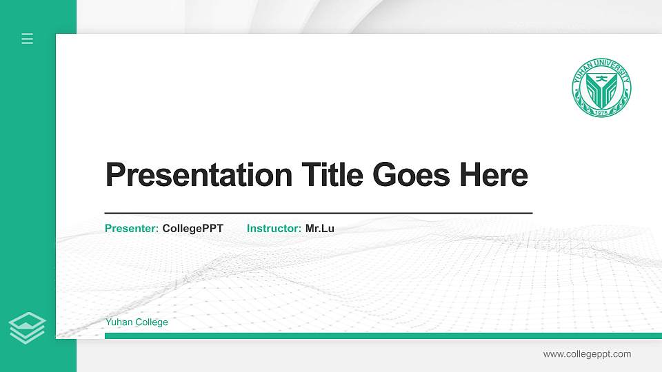 Yuhan College Thesis Proposal/Graduation Defense PPT Template16:9 ratio PPT effect preview image
