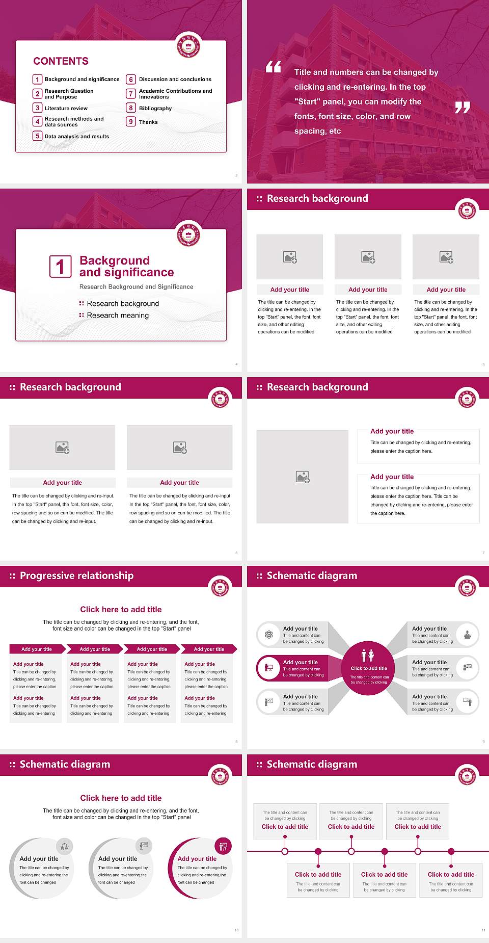 Sung-duk College Graduation Thesis Defense PPT Template4:3 ratio PPT effect preview image2
