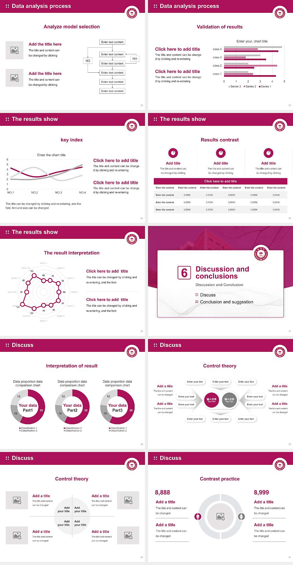 Sung-duk College Graduation Thesis Defense PPT Template4:3 ratio PPT effect preview image5