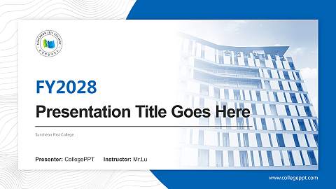 Suncheon First College Academic Presentation/Research Findings Report PPT Template
