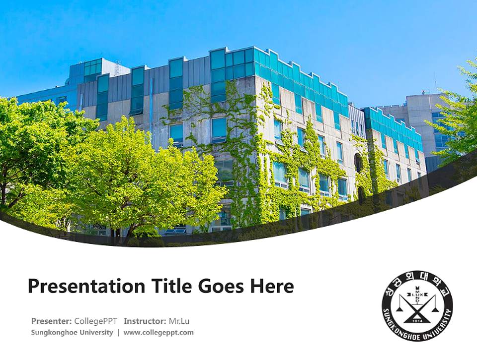 Sungkonghoe University Course/Courseware Creation PPT Template4:3 ratio PPT effect preview image5