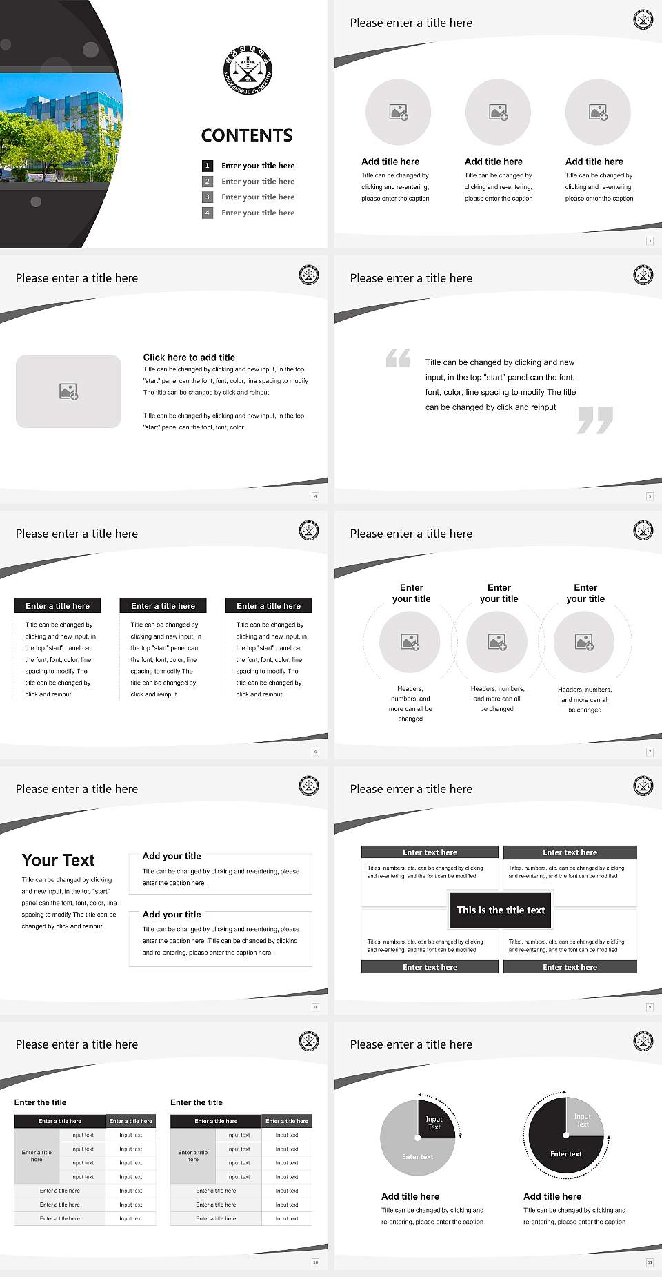 Sungkonghoe University Course/Courseware Creation PPT Template4:3 ratio PPT effect preview image2