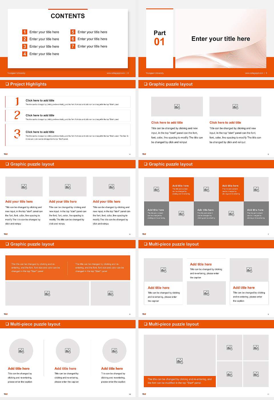 Youngsan University General Purpose PPT Template16:9 ratio PPT effect preview image2