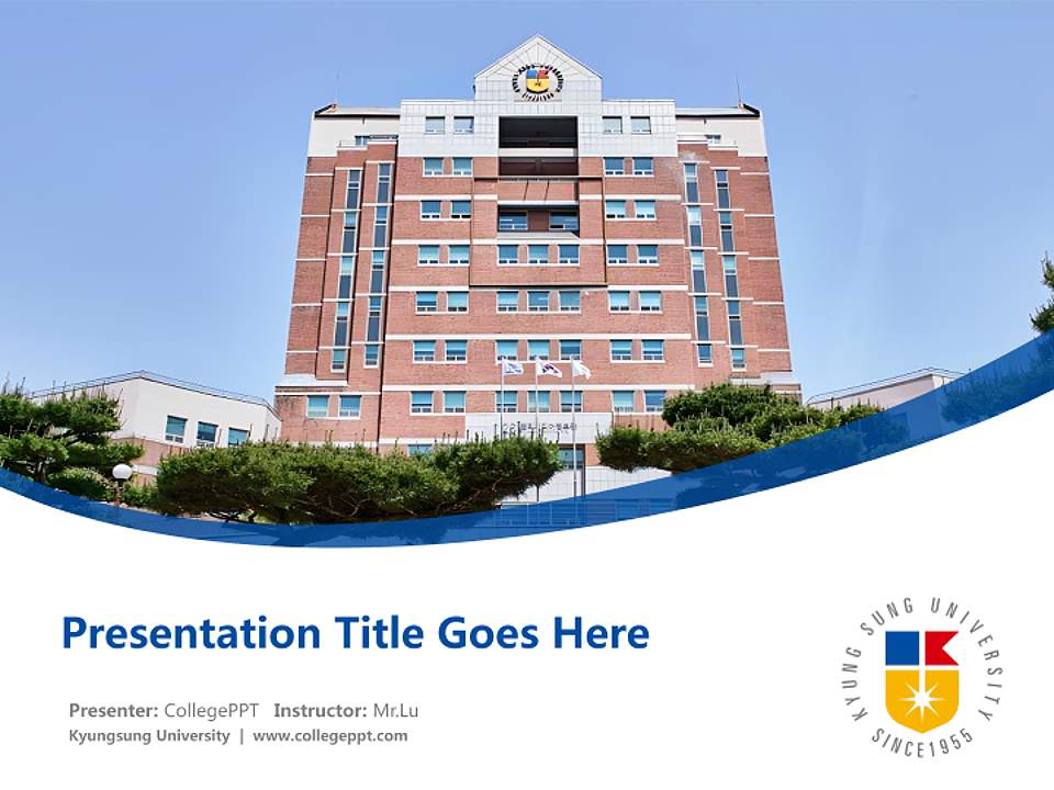 Kyungsung University Course/Courseware Creation PPT Template4:3 ratio PPT effect preview image5