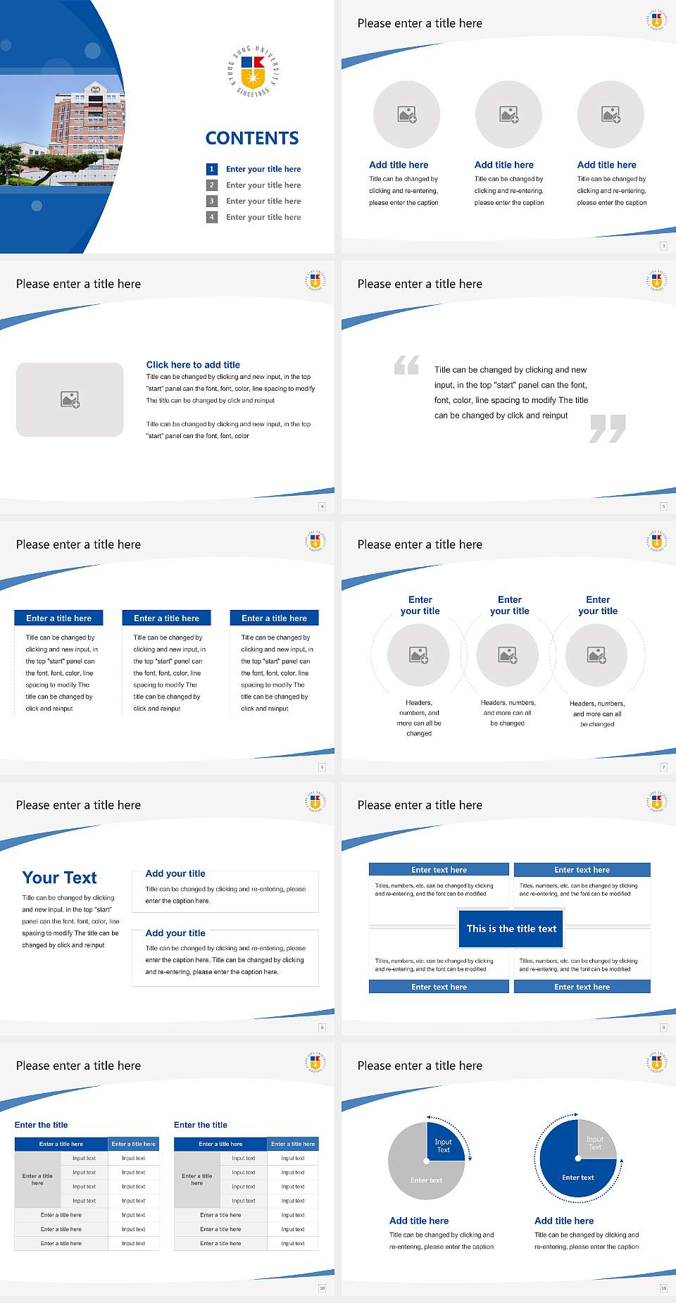 Kyungsung University Course/Courseware Creation PPT Template4:3 ratio PPT effect preview image2