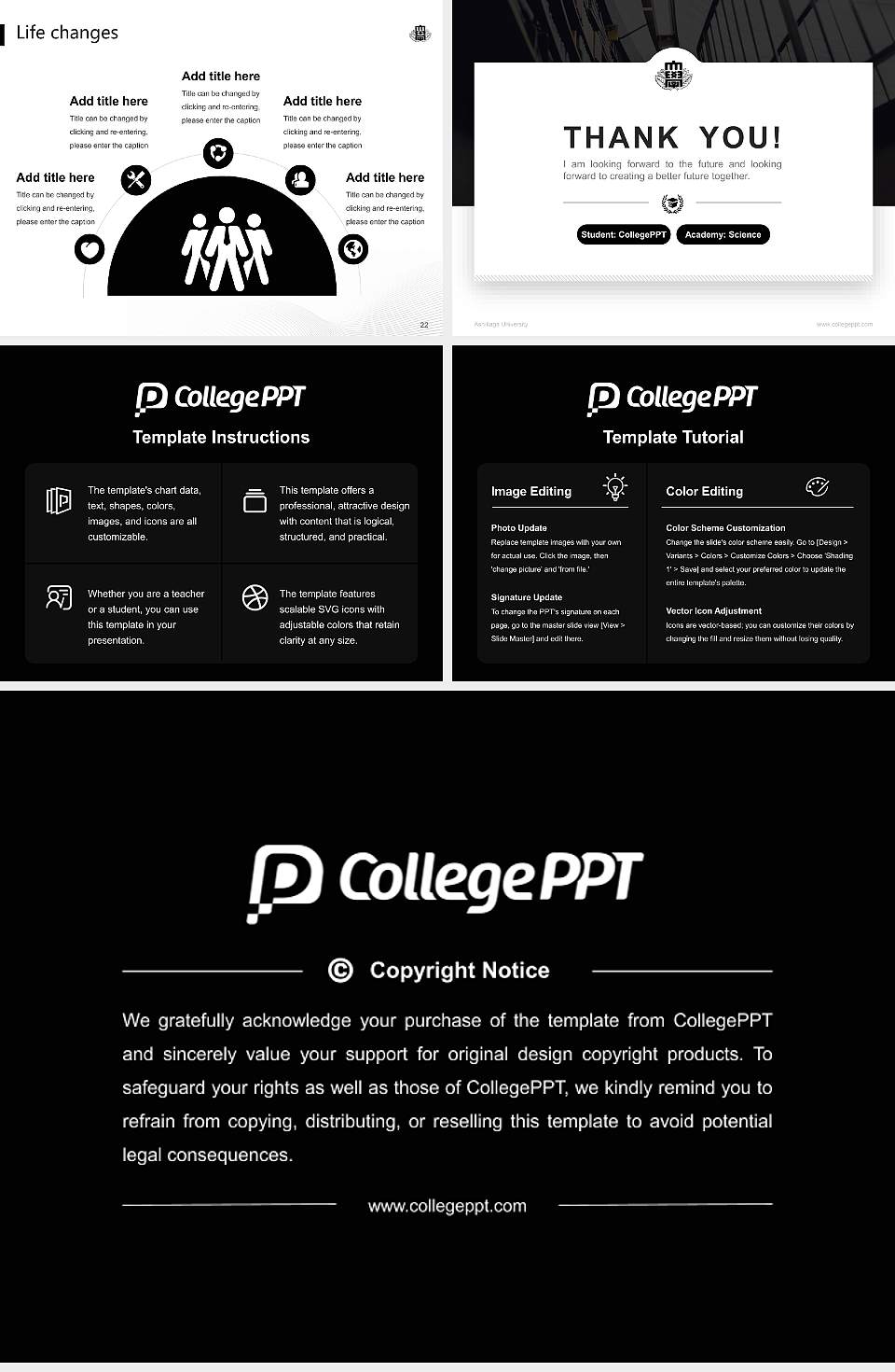 Ashikaga University National Scholarship Defense PPT Template4:3 ratio PPT effect preview image4