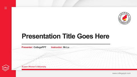 Suwon Women’s University Thesis Proposal/Graduation Defense PPT Template