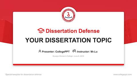 Kyungin Women’s College Graduation Thesis Defense PPT Template