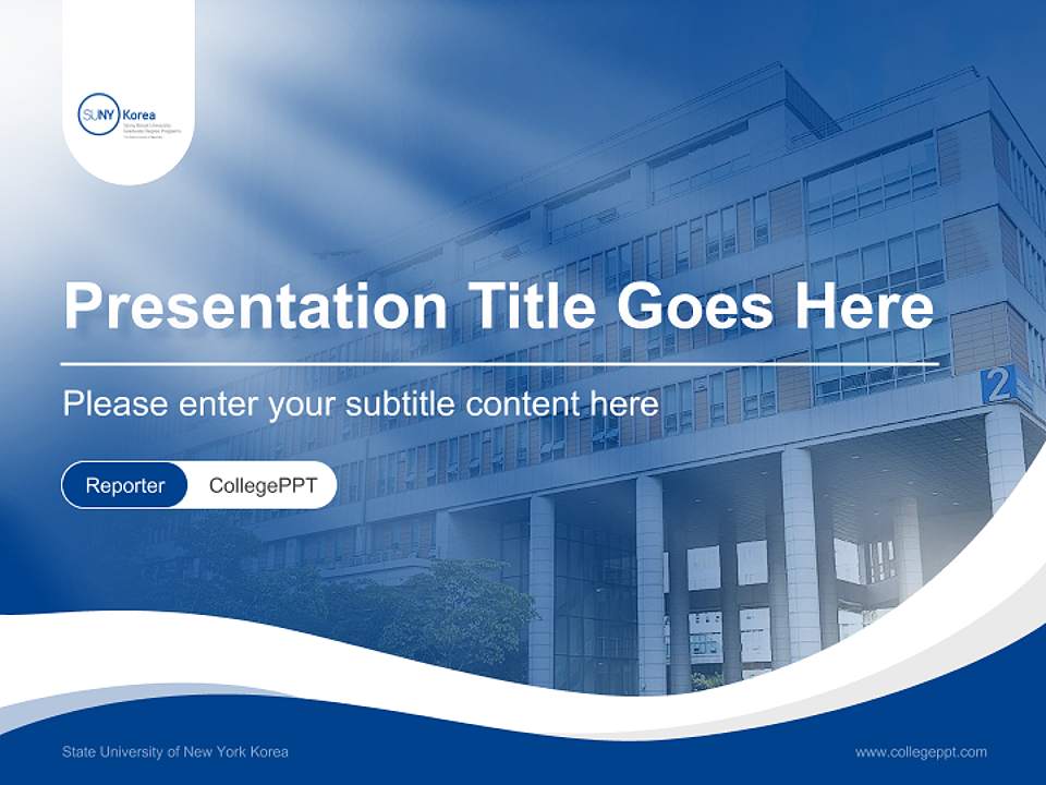 State University of New York Korea Lecture Sharing and Networking Event PPT Template4:3 ratio PPT effect preview image4