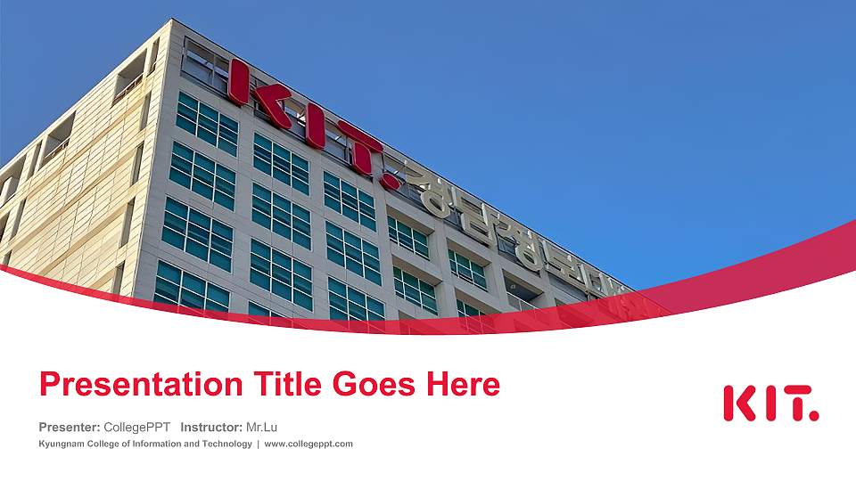 Kyungnam College of Information and Technology Course/Courseware Creation PPT Template16:9 ratio PPT effect preview image