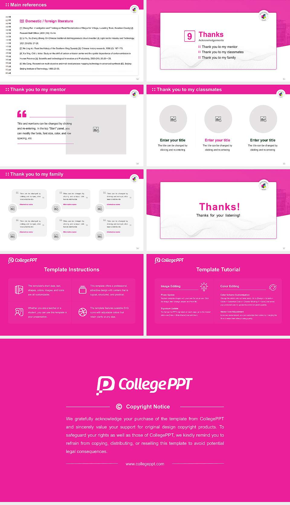 Yeonsung University Graduation Thesis Defense PPT Template16:9 ratio PPT effect preview image7